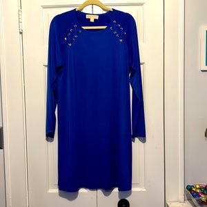 Michael Kors Long Sleeve Royal Blue Dress